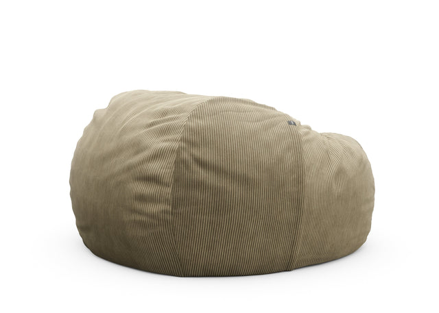 the jumbo beanbag - cord velour - khaki - 55in x 35in