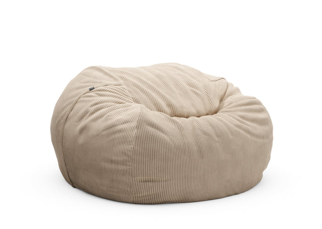 the jumbo beanbag - cord velour - sand - 55in x 35in