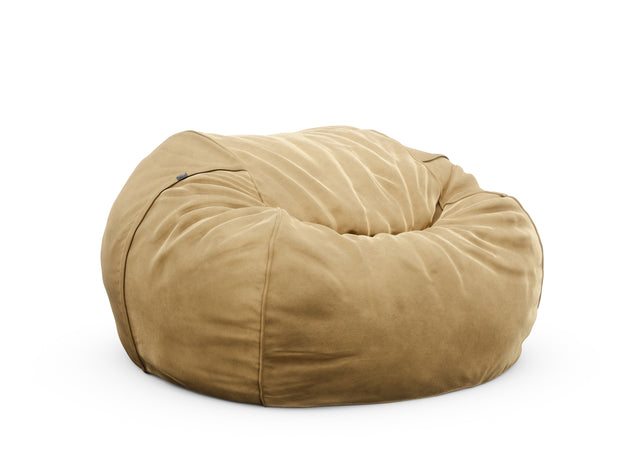 the jumbo beanbag cover - velvet - caramel - 55in x 35in