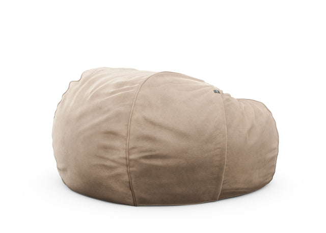 the jumbo beanbag cover - velvet - stone - 55in x 35in