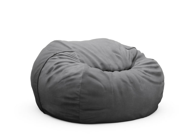 the jumbo beanbag - leather - dark grey