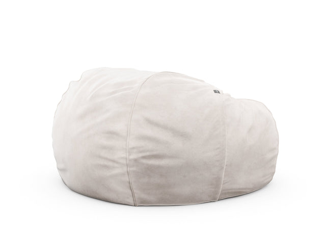 the jumbo beanbag - velvet - creme - 55in x 35in