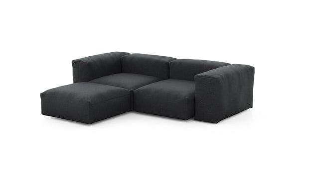 Preset three module chaise sofa - linen - anthracite - 230cm x 199cm