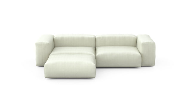 Preset three module chaise sofa - herringbone - beige - 272cm x 199cm