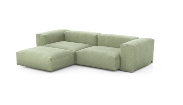 Preset three module chaise sofa - linen - olive - 272cm x 199cm