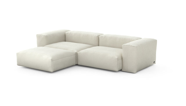 Preset three module chaise sofa - linen - platinum - 272cm x 199cm