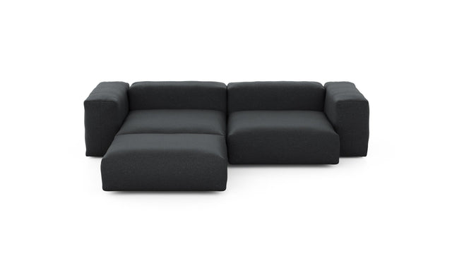 Preset three module chaise sofa - linen - anthracite - 272cm x 220cm