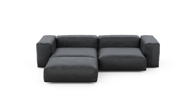 Preset three module chaise sofa - velvet - dark grey - 272cm x 220cm