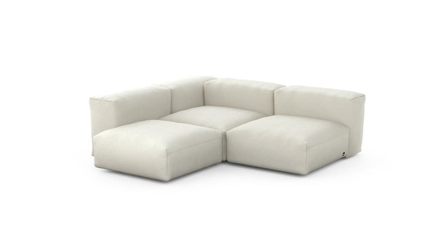 Preset three module corner sofa - linen - platinum - 199cm x 199cm