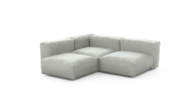 Preset three module corner sofa - pique - light grey - 199cm x 199cm