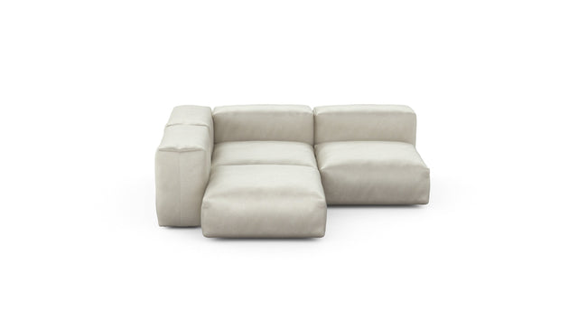 Preset three module corner sofa - velvet - creme - 199cm x 199cm