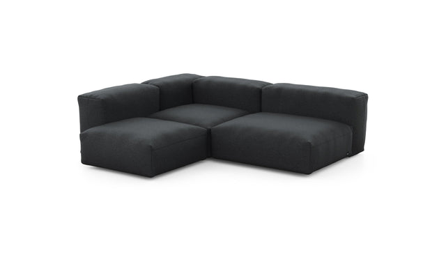 Preset three module corner sofa - linen - anthracite - 241cm x 199cm