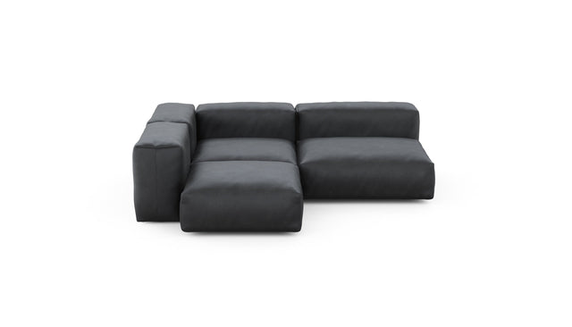 Preset three module corner sofa - velvet - dark grey - 241cm x 199cm