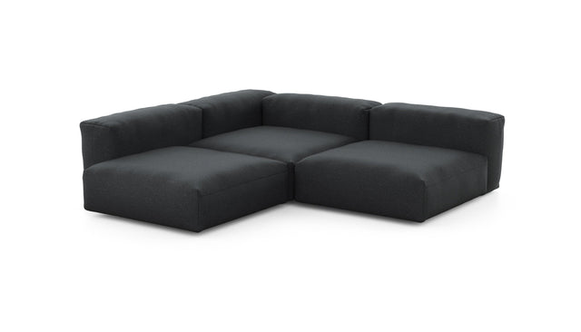 Preset three module corner sofa - linen - anthracite - 241cm x 241cm