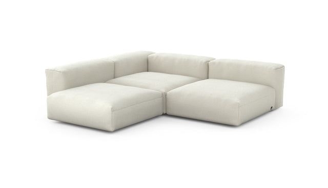 Preset three module corner sofa - linen - platinum - 241cm x 241cm