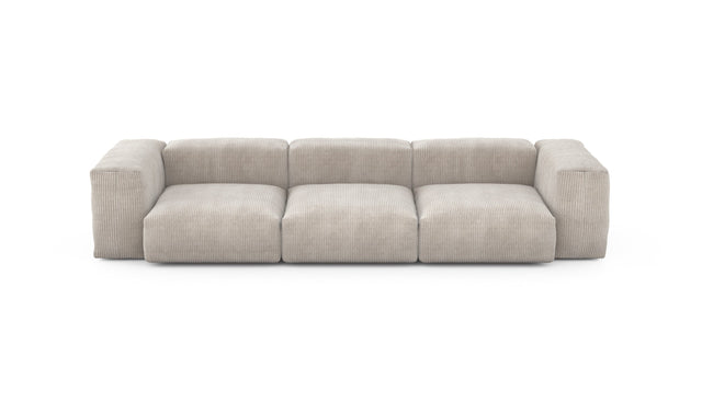 Preset three module sofa - cord velours - platinum - 314cm x 115cm