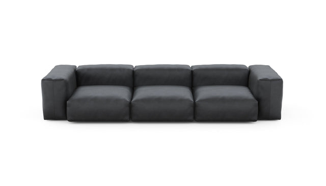 Preset three module sofa - velvet - dark grey - 314cm x 115cm