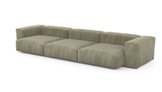 Preset three module sofa - cord velours - khaki - 377cm x 136cm