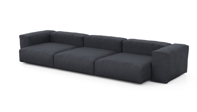 Preset three module sofa - herringbone - dark grey - 377cm x 136cm