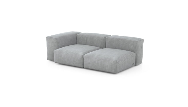 Preset two module chaise - cord velours - light grey - 199cm x 115cm