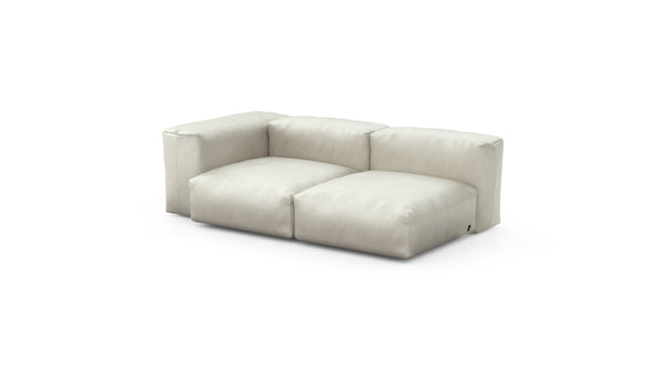 Preset two module chaise sofa - velvet - creme - 199cm x 115cm