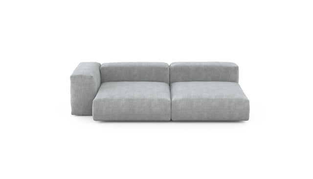 Preset two module chaise - cord velours - light grey - 241cm x 136cm