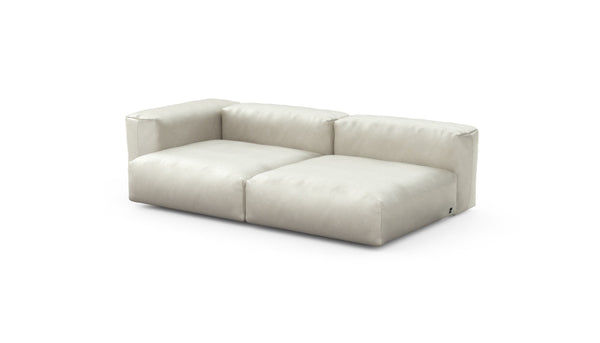 Preset two module chaise sofa - velvet - creme - 241cm x 136cm