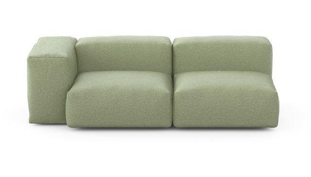 Preset two module chaise sofa - 78 x 37 - linen - olive