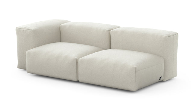 Preset two module chaise sofa - 78 x 37 - linen - platinum