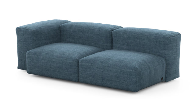 Preset two module chaise sofa - 78 x 37 - pique - dark blue