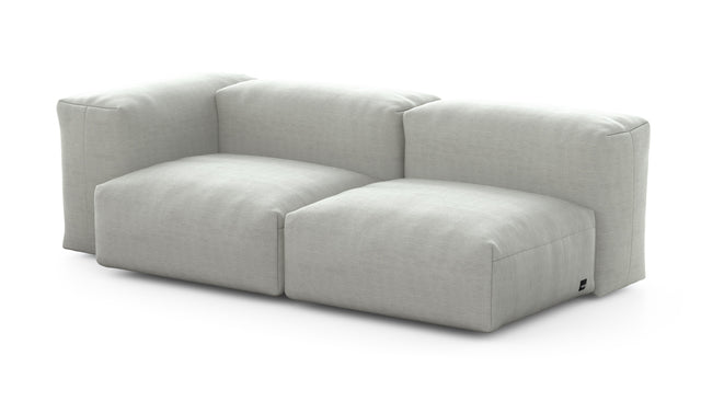 Preset two module chaise sofa - 78 x 37 - pique - light grey