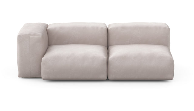 Preset two module chaise sofa - 78 x 37 - velvet - light grey