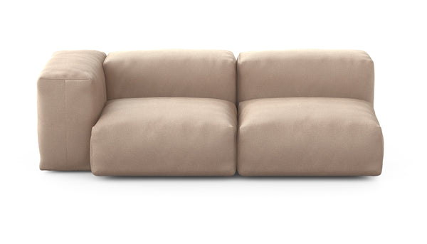 Preset two module chaise sofa - 78 x 37 - velvet - stone