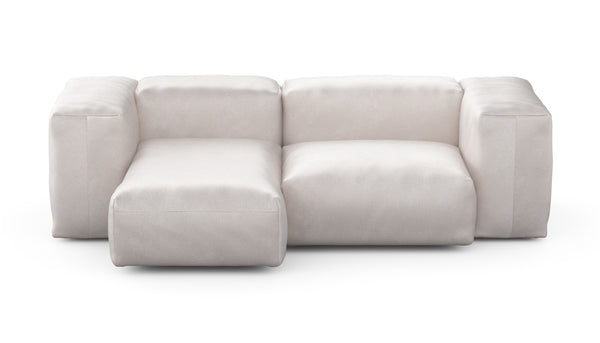 Preset two module chaise sofa - 82 x 45 - velvet - creme