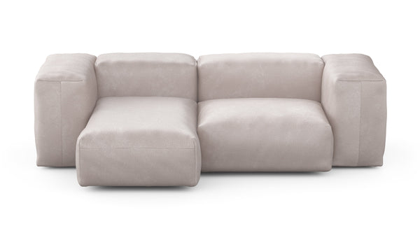 Preset two module chaise sofa - 82 x 45 - velvet - light grey