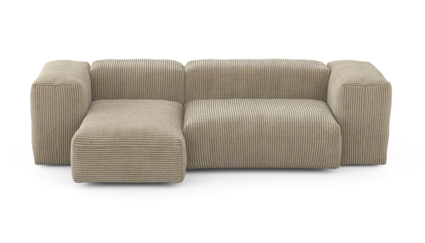 Preset two module chaise sofa - 90 x 45 - cord velour - sand