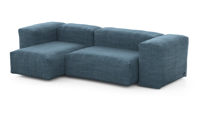 Preset two module chaise sofa - 90 x 45 - pique - dark blue