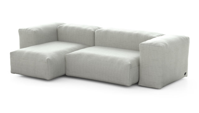 Preset two module chaise sofa - 90 x 45 - pique - light grey