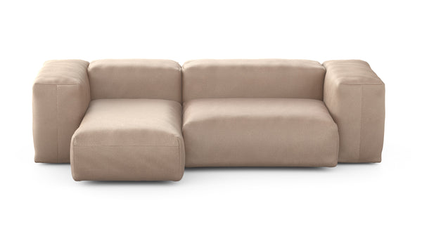 Preset two module chaise sofa - 90 x 45 - velvet - stone