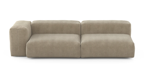Preset two module chaise sofa - 94 x 37 - cord velour - sand