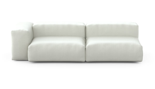 Preset two module chaise sofa - 94 x 37 - herringbone - creme