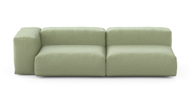 Preset two module chaise sofa - 94 x 37 - linen - olive