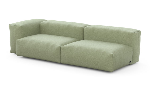 Preset two module chaise sofa - 94 x 37 - linen - olive