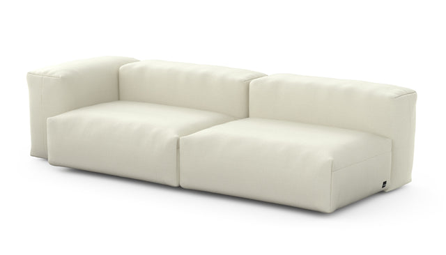 Preset two module chaise sofa - 94 x 37 - pique - creme