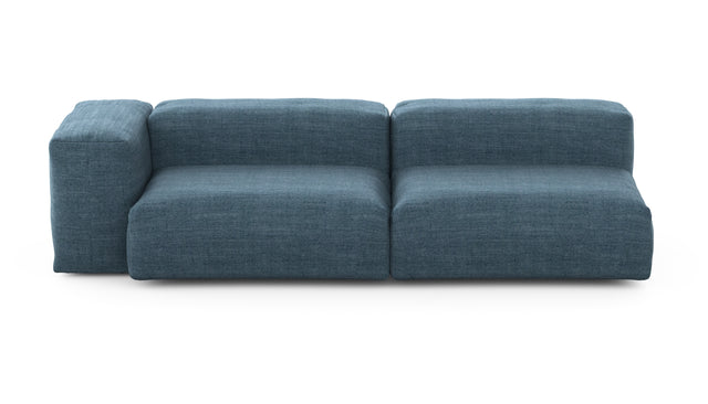 Preset two module chaise sofa - 94 x 37 - pique - dark blue