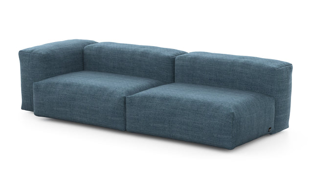 Preset two module chaise sofa - 94 x 37 - pique - dark blue