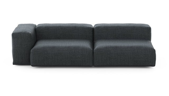 Preset two module chaise sofa - 94 x 37 - pique - dark grey