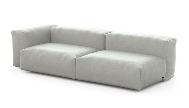 Preset two module chaise sofa - 94 x 37 - pique - light grey