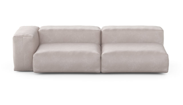 Preset two module chaise sofa - 94 x 37 - velvet - light grey