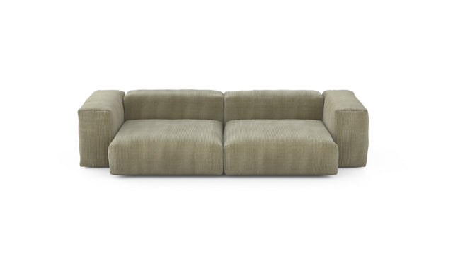 Preset two module sofa - cord velours - khaki - 272cm x 136cm